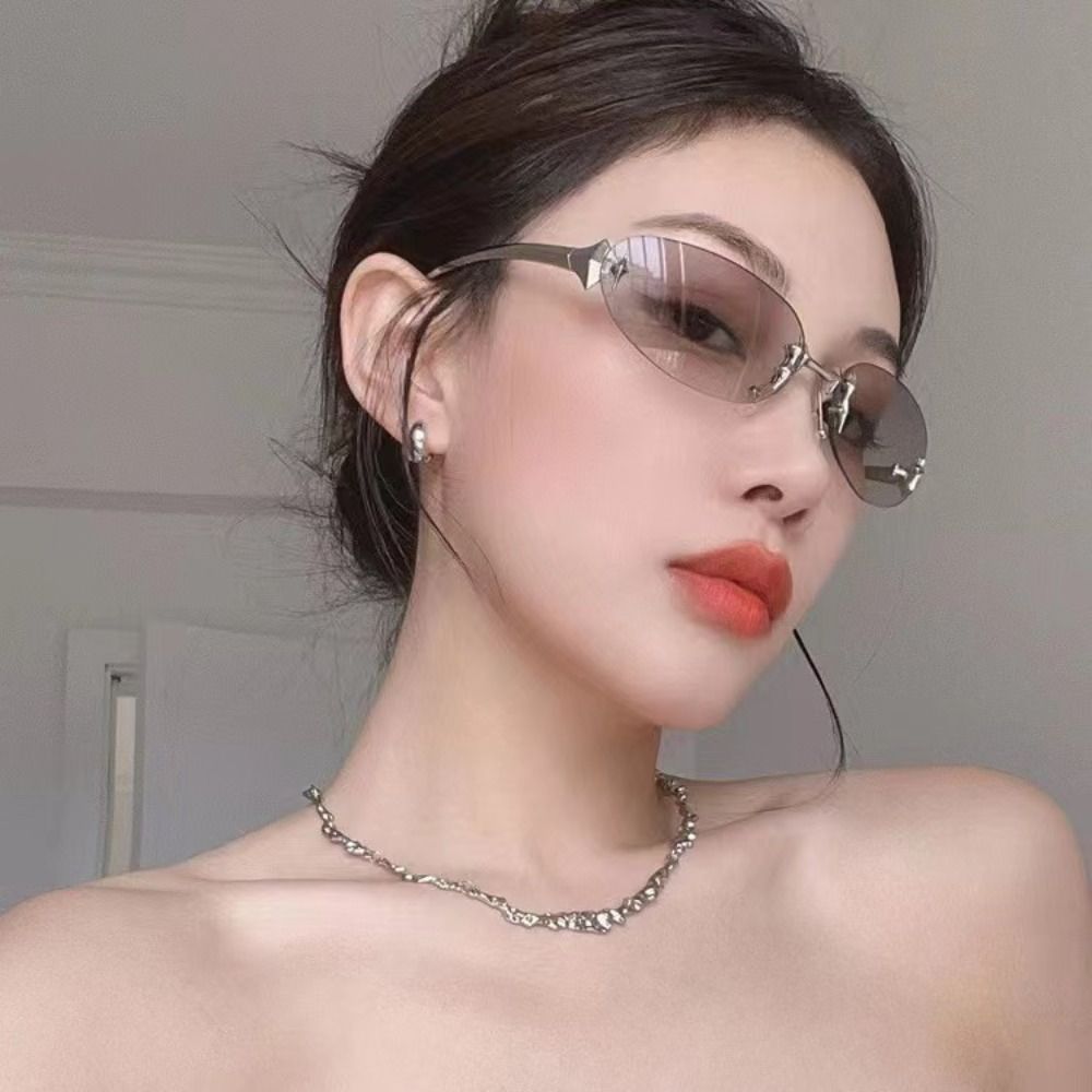 Vintage Lighting Decor - Y2K Style Frameless Sunglasses UV Protection