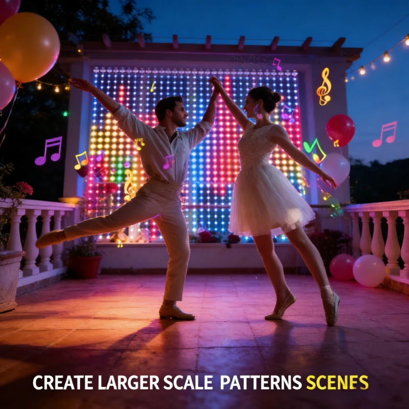 Lighting Decoration Wedding - Smart 400LED Curtain Lights, Music Sync