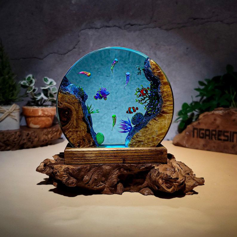 Lighting Decoration Wedding - Ocean Aquarium Organism Resin Table Light