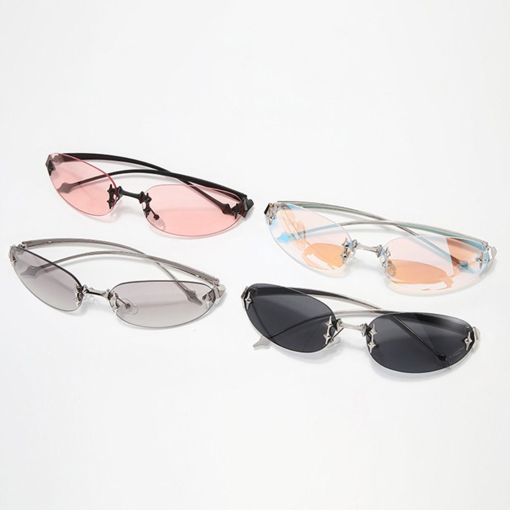 Y2K Style Frameless Sunglasses - Vintage Lighting Decor recension och pris