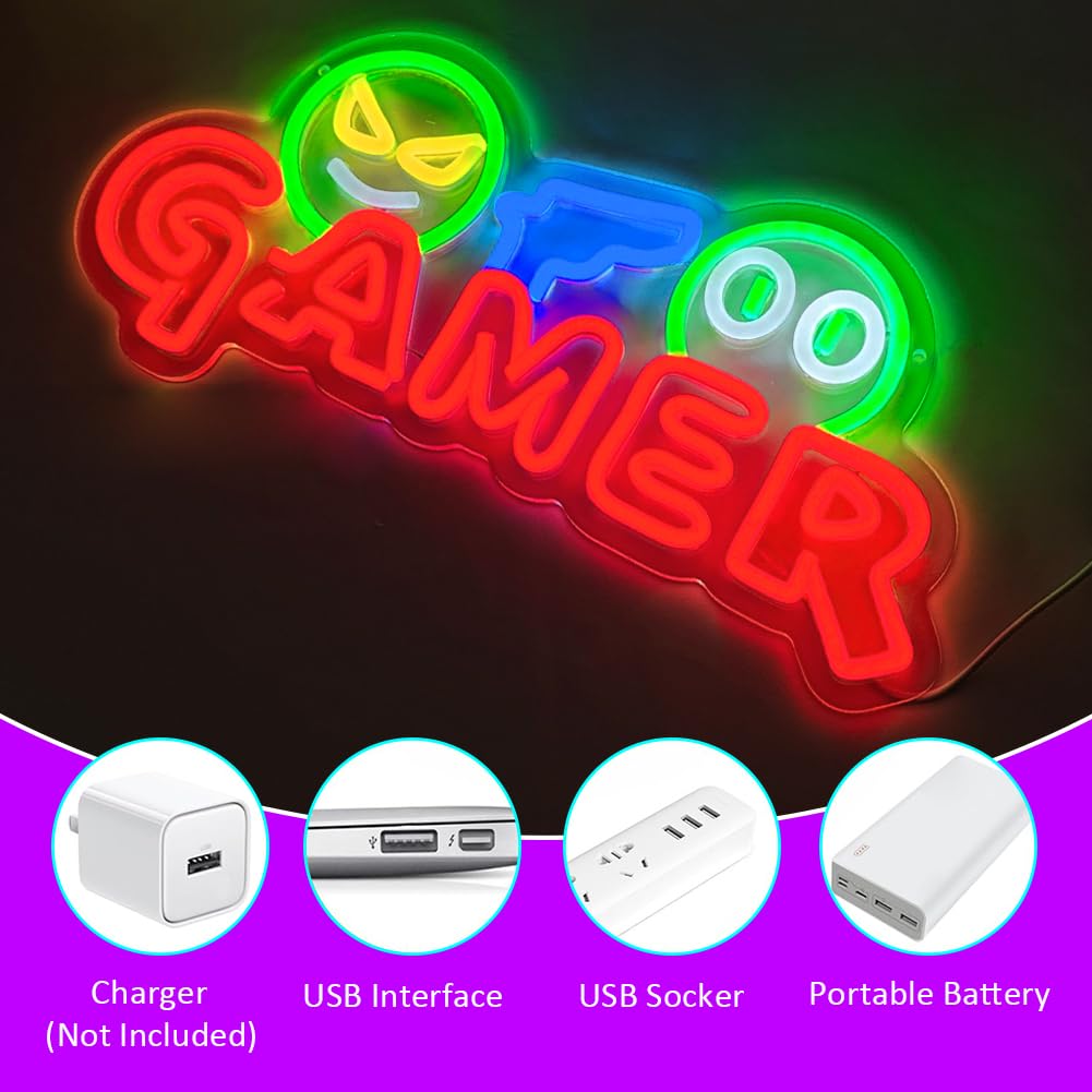 Gamer Neon Sign LED Wall Light - Lighting Decoration Wedding recension och pris