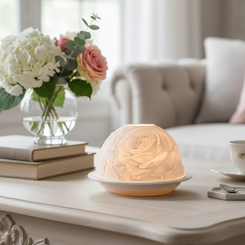 Elegant Rose Porcelain Candle  - Lighting Decor For Wedding recension och pris