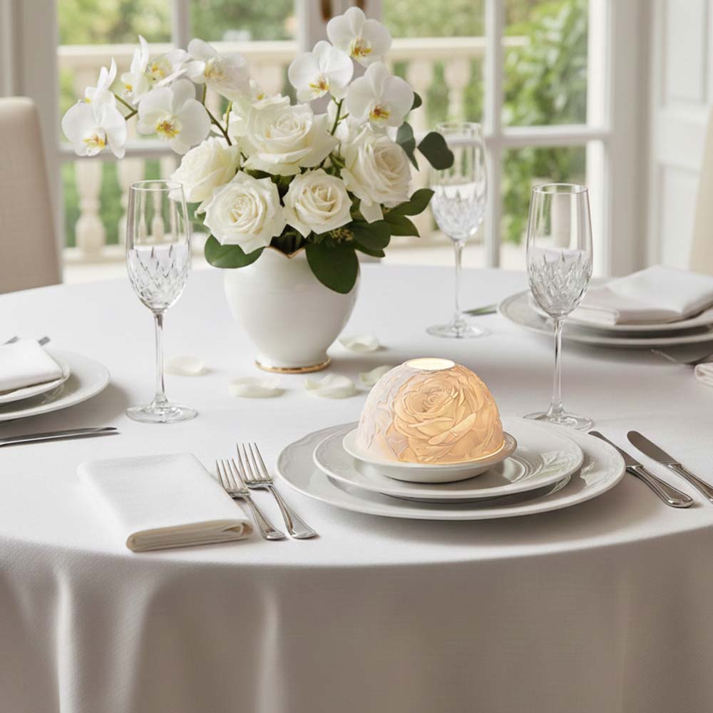 Elegant Rose Porcelain Candle  - Lighting Decor For Wedding recension och pris