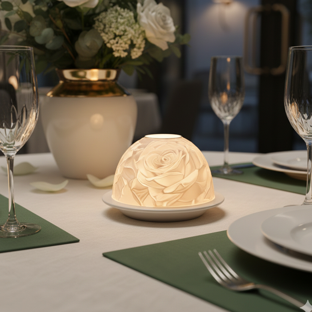 Elegant Rose Porcelain Candle  - Lighting Decor For Wedding recension och pris