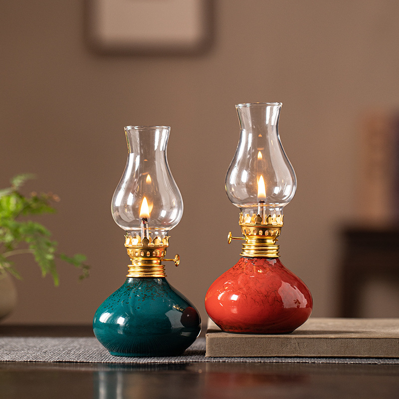 Vintage Ceramic Lotus Oil Lamp - Vintage Lighting Decor recension och pris