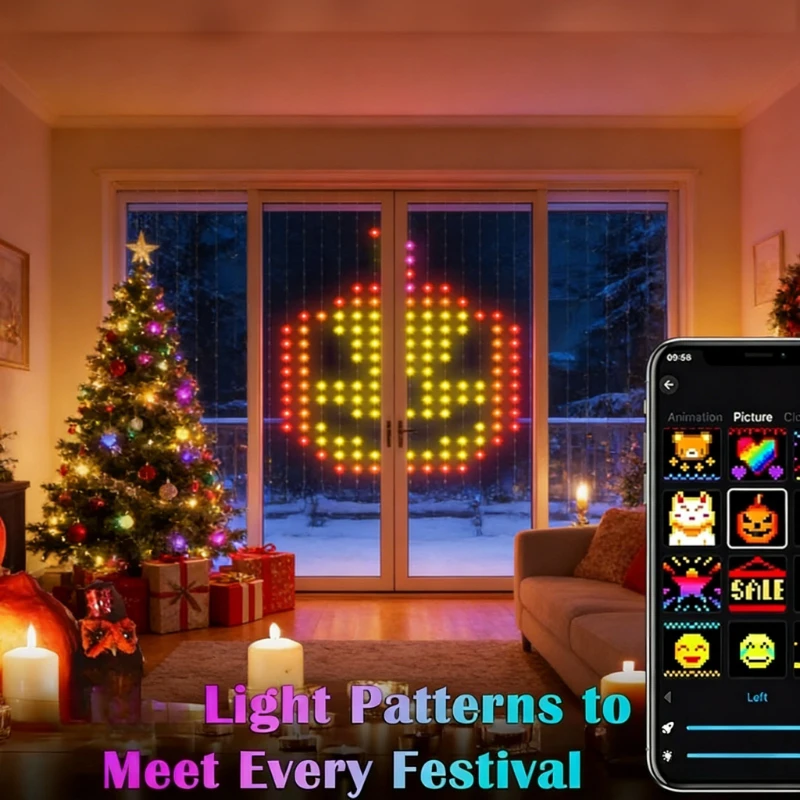 Smart 400LED Curtain Lights, M - Lighting Decoration Wedding recension och pris