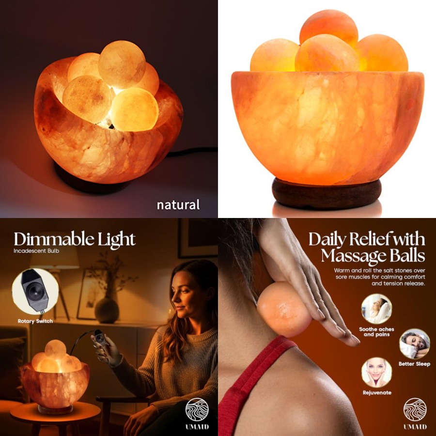 Himalayan Salt Lamp with 6 Him - Himalayan Salt Lamp recension och pris