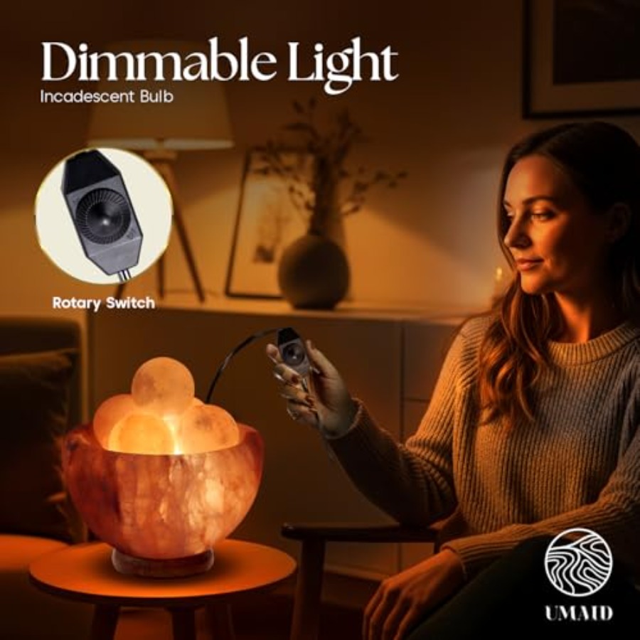 Himalayan Salt Lamp with 6 Him - Himalayan Salt Lamp recension och pris
