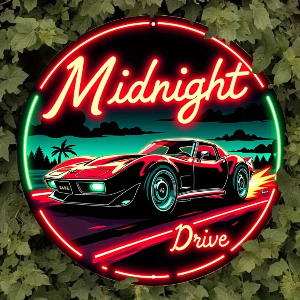 Vintage Neon Car Sign Midnight - Vintage Lighting Decor recension och pris