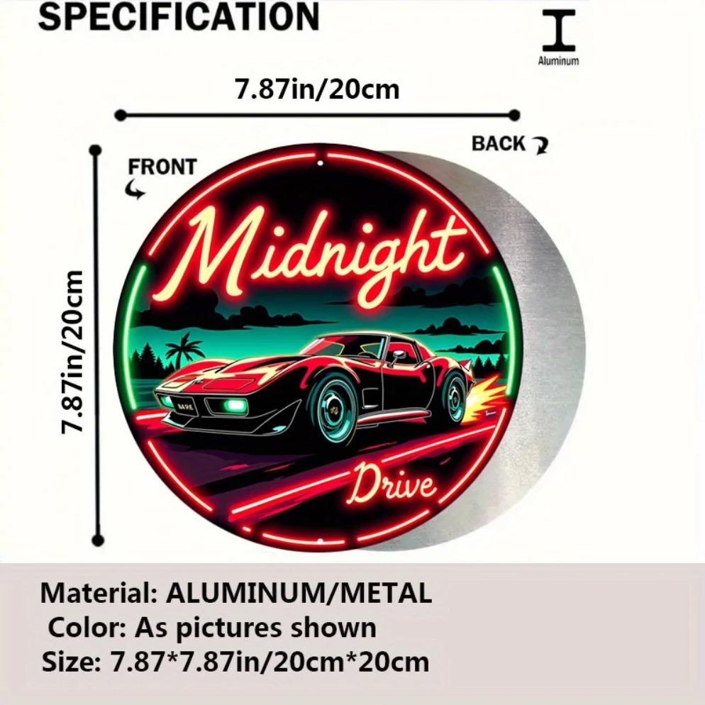 Vintage Neon Car Sign Midnight - Vintage Lighting Decor recension och pris