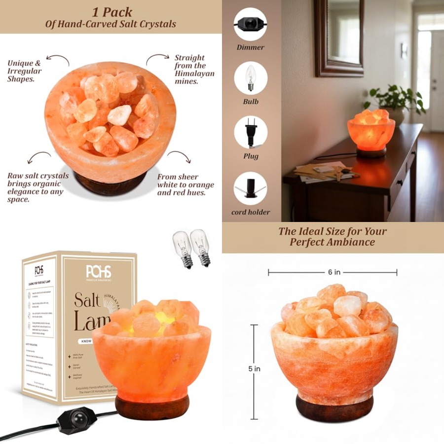 Himalayan Pink Salt Lamp Bowl  - Himalayan Salt Lamp recension och pris