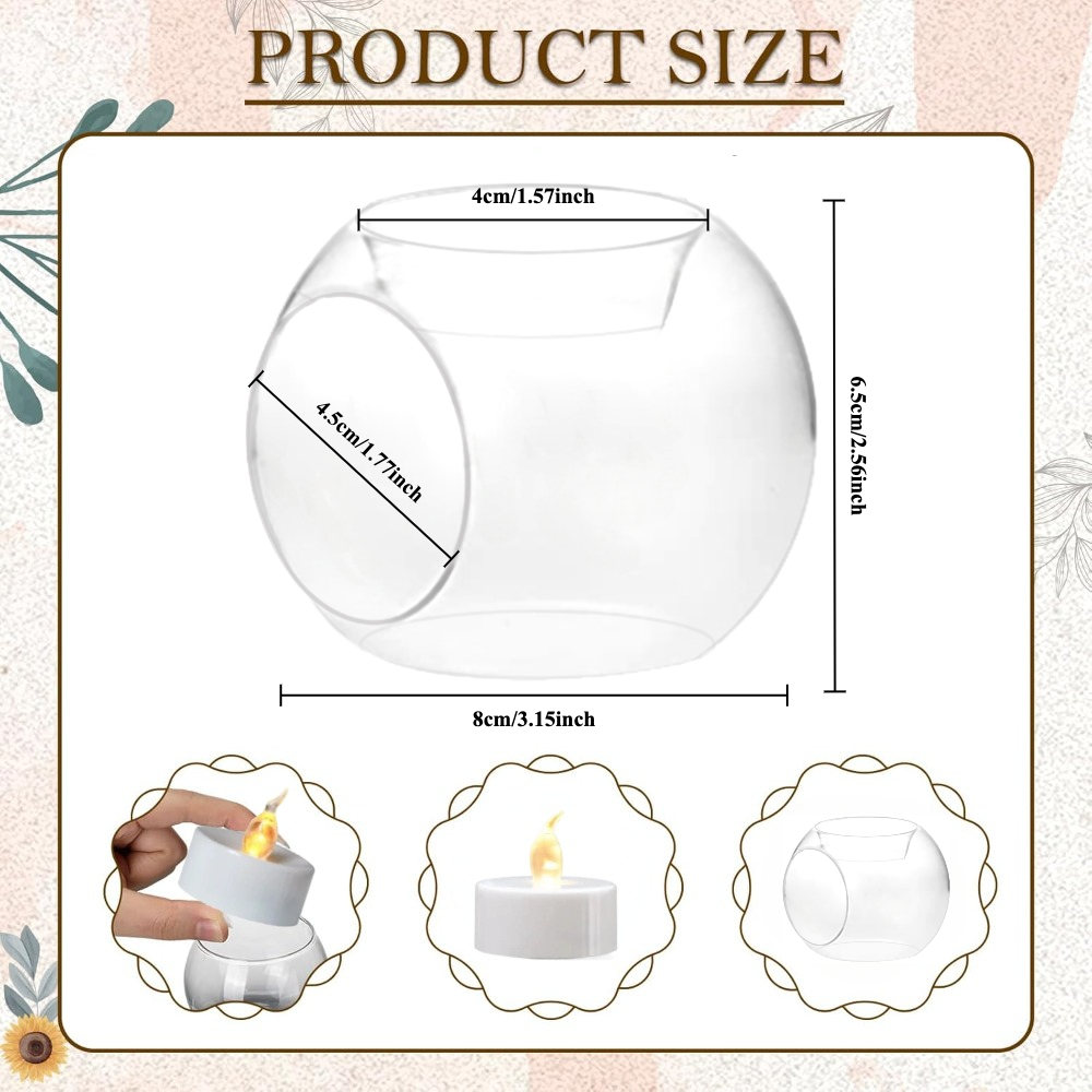 6/12pcs Glass Round Hollow Can - Lighting Decor Items recension och pris