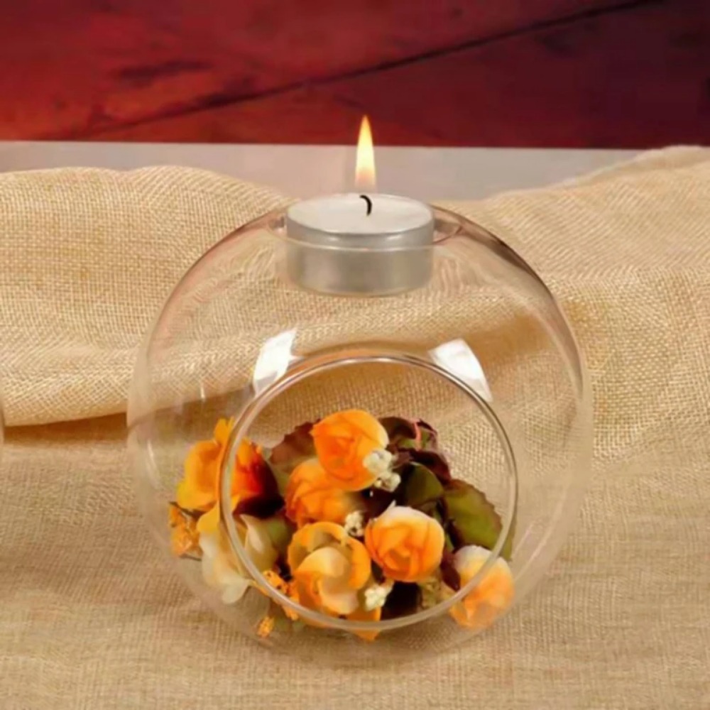 6/12pcs Glass Round Hollow Can - Lighting Decor Items recension och pris