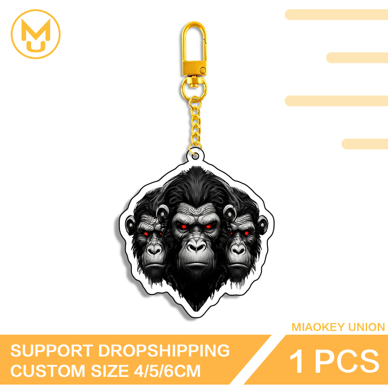 Three Chimpanzee Heads Keyring - Union Lighting & Decor Photos recension och pris