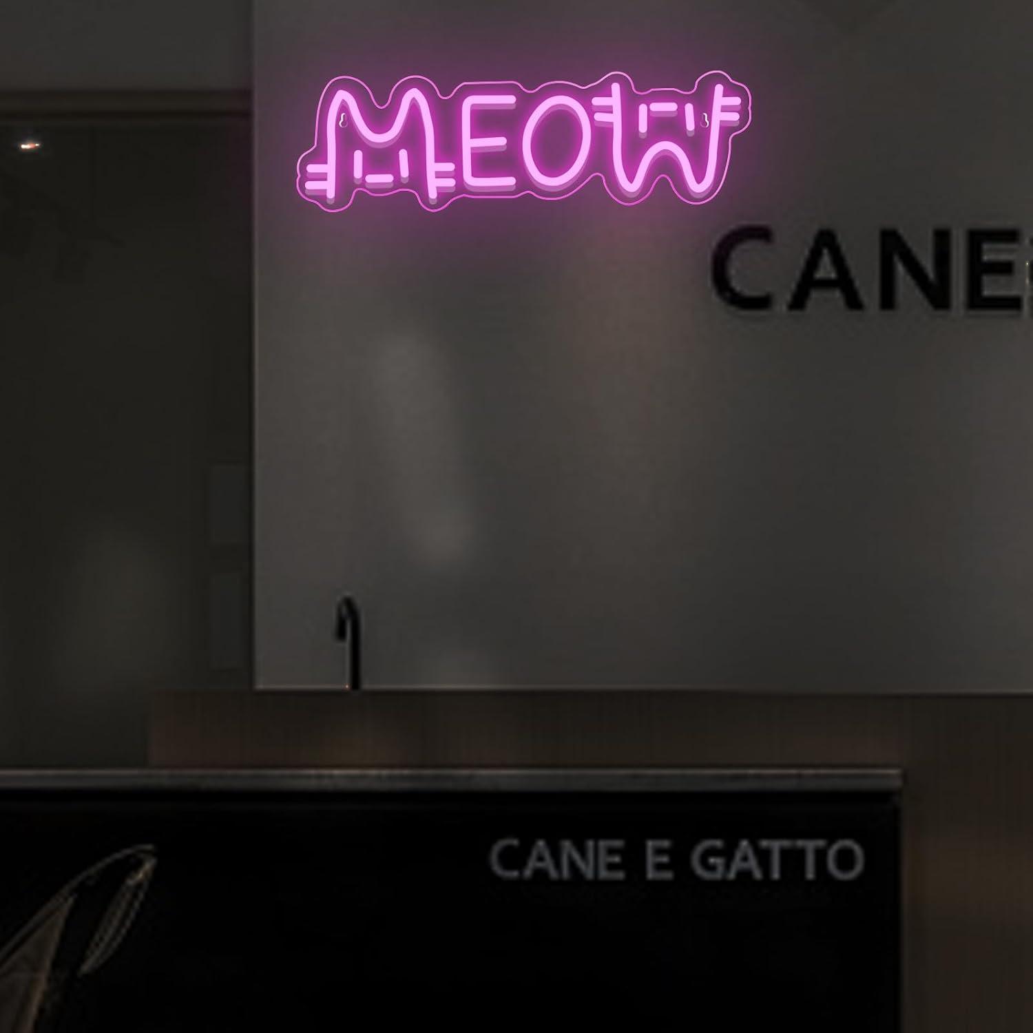 Meow Neon Sign Cat USB Powered - Lighting Decor House recension och pris