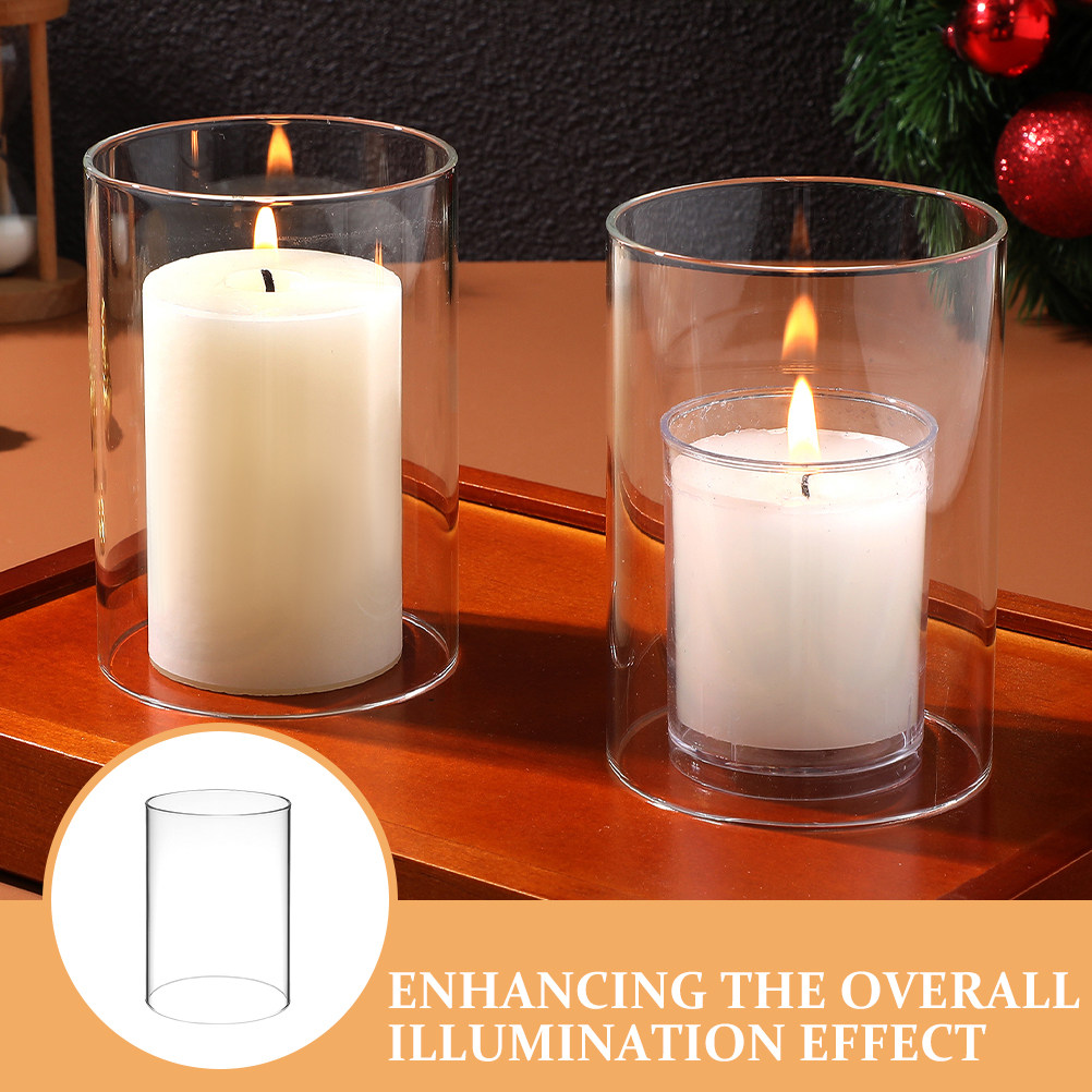 3Pcs Clear Cylindrical Glass C - Lighting Decoration Wedding recension och pris