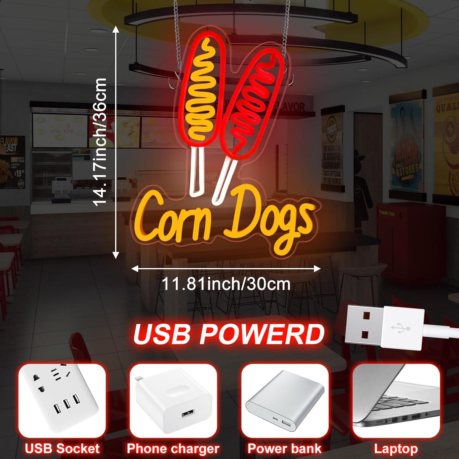 Corn Dog Neon Sign Snack USB D - Lighting Decoration Wedding recension och pris