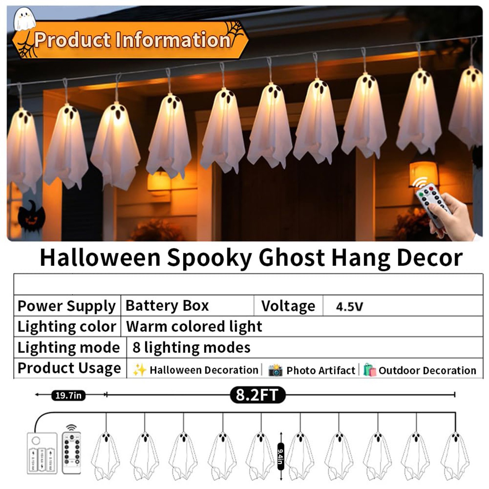Haunted House Decor Halloween  - Lighting Decor House recension och pris