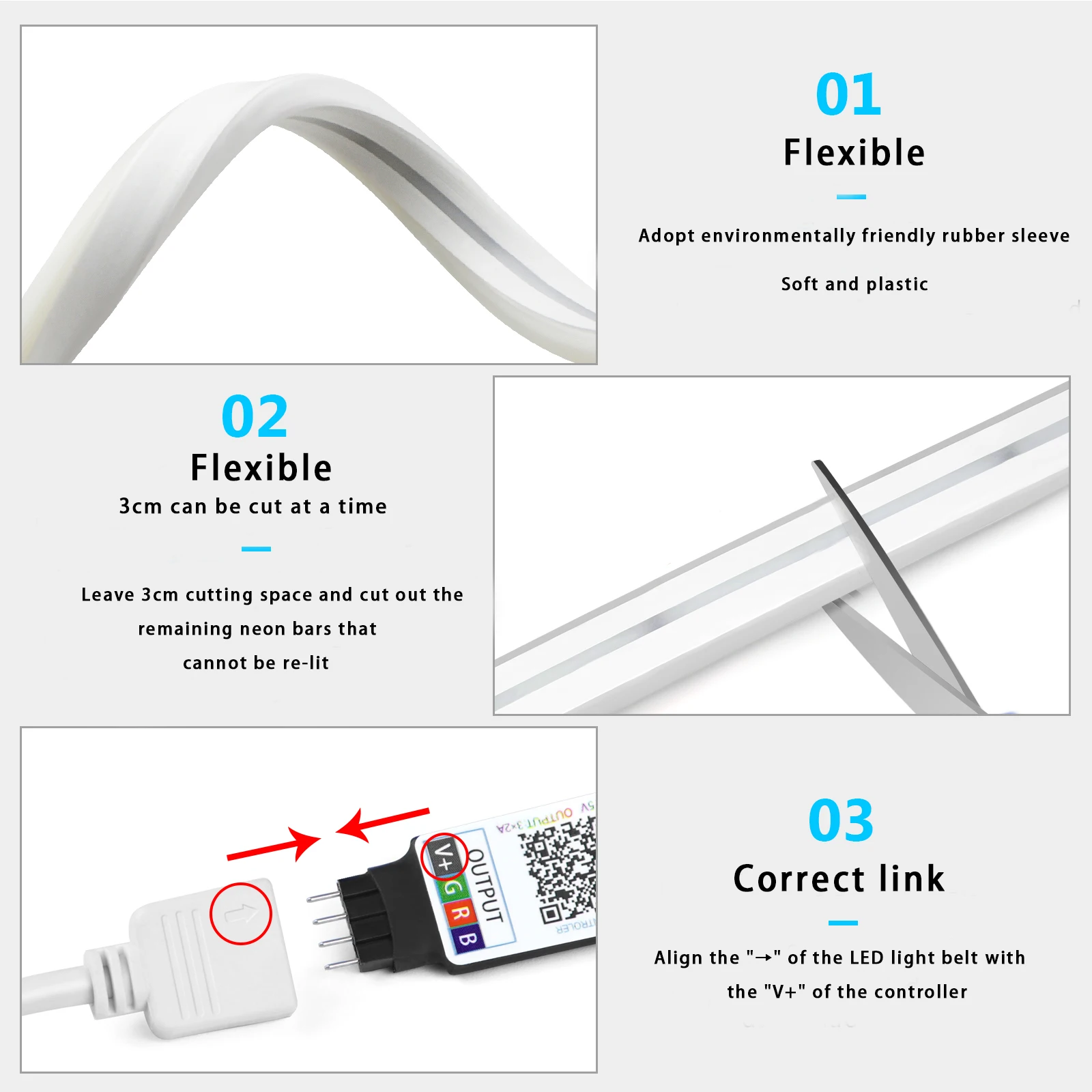 1-5m RGB LED Neon Strip Light  - Lighting Decoration For Home recension och pris